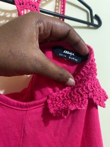 Pink Crochet Tank Top