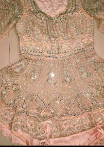 Peach Sparkling Bridal Lehenga Choli