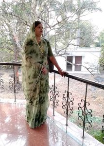 Elegant Green Tie-Dye Saree