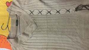 Combo Sweater Top With Hood