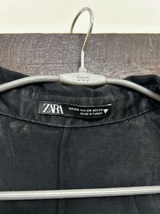 Zara Black Silky Wrap Top