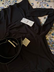 Zara Black Long Sleeve Dress