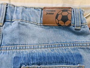 Distressed Jeans with Patch