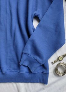 Thermal Oversized Blue Sweatshirt