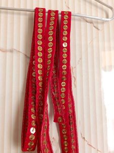 Laces Art And Craft Red