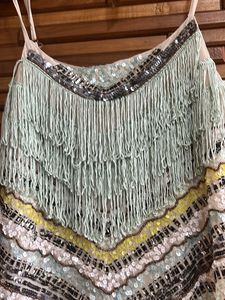 Fringe Chevron With sequins Dress