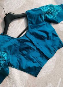TURQUOIS BLUE HEAVY EMBROIDERED LEHENGA CHOLI SET