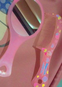 Combo Of Hair Comb With Mirror Set