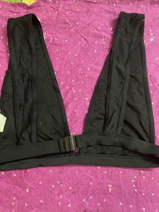 Women Black Lace Brallete V Neck
