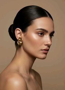 Stainless steel Anti Tarnish Sculptural Gold Drop