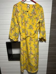 Max UAE Yellow Floral Midi Dress