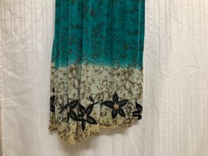 Blue Printed Maxi Dress