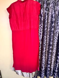 Red Embroidered Kurti