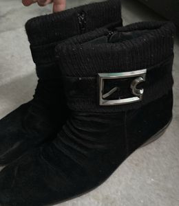Black Velvet Boots