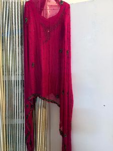 Magenta Embellished suit set