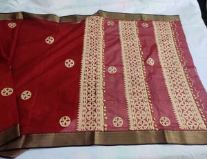 Applic Cotton Saree