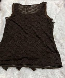 Y2k Lace Ruffle Top