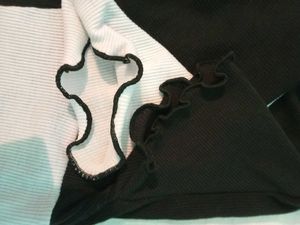 Black N White Crop Top