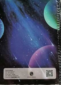 Physics Wallah Spiral Unruled Notebook Brand New