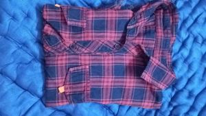 Checked Flannel crop Shirt