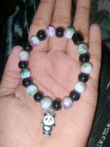 Adorable Beaded Bracelet with Mini Panda Charm 🐼✨