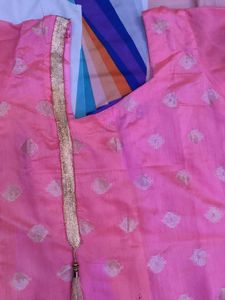 Party Wear Beautiful Front Slit Kurta With Plazzo