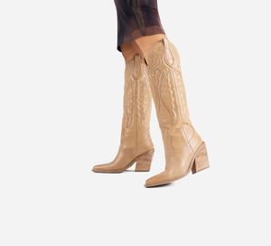 Bronx Cowboy Knee-Length Leather Boots