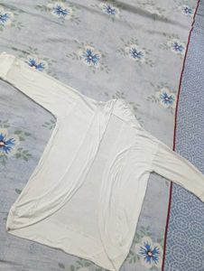 White Open Cardigan