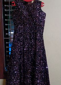 Heavy Sequin Work Velvet Gown | Long Gown 💜💜 | Not Used
