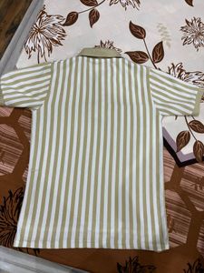 Striped Button-Down Shirt Combo Of Pants shir