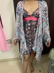 Floral Print Kimono
