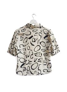 Patterned short puffed Sleeve Shirt