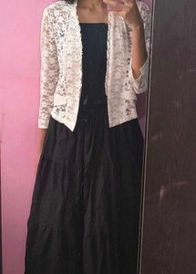 Lace Open Front Cardigan