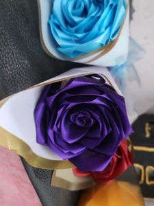 Handmade Ribbon Rose Bouquet
