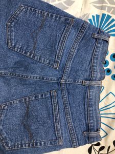 Blue Straight Fit Mom Jeans