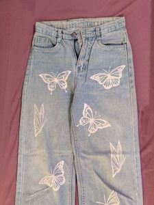 Butterfly Print Jeans