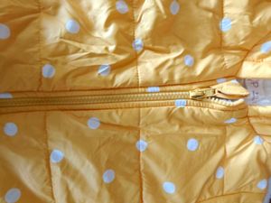 Cute Yellow Polka Dot Puffer Jacket
