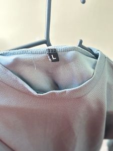 Light Blue Puff Sleeve Top