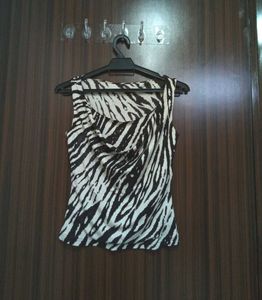 Y2k Animal Print Cowl NeckTank Top.