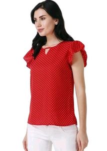 Red Polks Dot Top