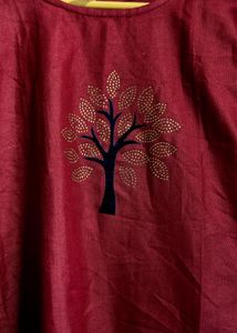 Red Tree Print Kurti