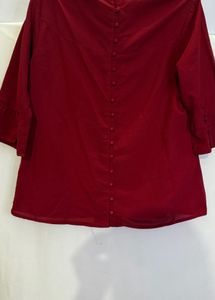 Red Buttoned Top