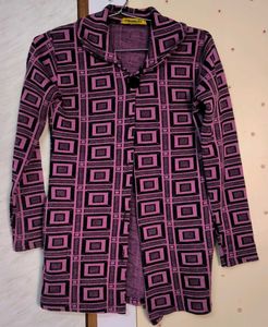 Geometric Print Cardigan 🧥