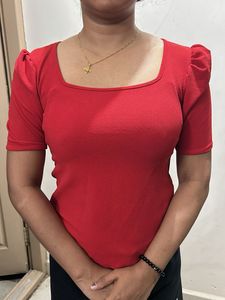 Red Fitted Top