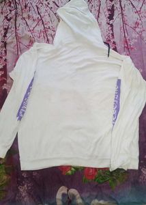 White Graphic Hoodie