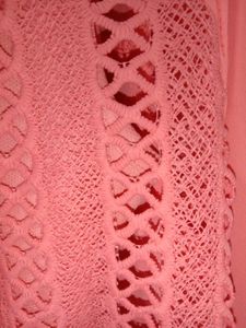 Peach Top with Lace Shrug