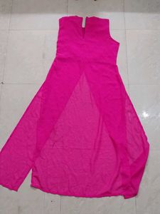 Pink Sheer Sleeveless Top