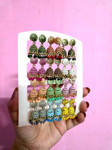 Beautiful Jhumkas/Earrings Set of 12
