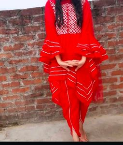 Designer  Handkerchief Frock Or Tulip Salwar.....