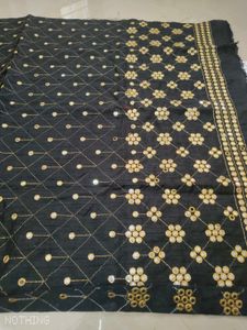 Black unstiched blouse metirial